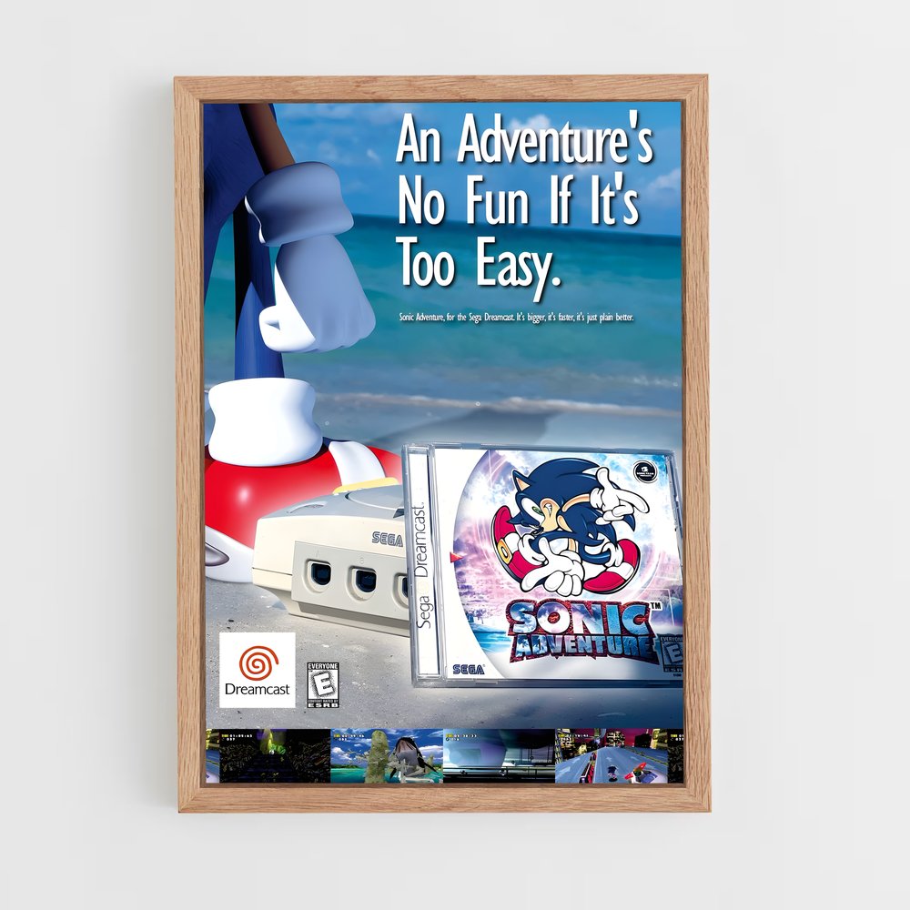 Poster Sonic's Adventure – affiche Consoles (vue 4)